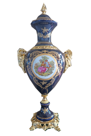 Large Pair 19th Century French Sevres Style Vases