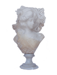 Porcelain & Marble bust of Victorian Woman