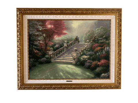 Outdoor Garden Stairway Oil Painting