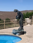 Outdoor Statue of Nude Woman Pouring from Vase