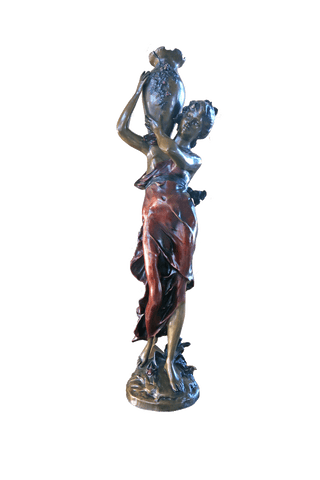 Maiden Carrying Water Bronze Statue by Moreau