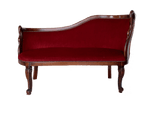 Red Velvet Antique Loveseat