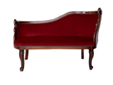 Red Velvet Antique Loveseat