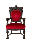 Red Velour Antique Chair