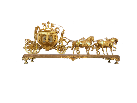 Gold Chariot Table Clock