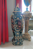 Tall Black Oriental Vase